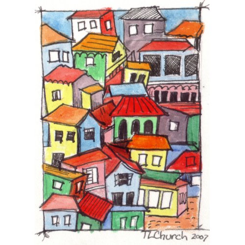 Cute house design card