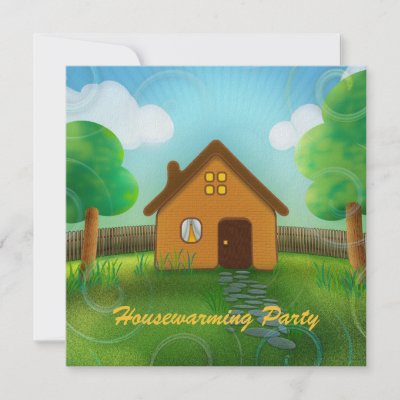 Housewarming Party Invitations on With Cute Home And Garden   Perfect Housewarming Party Invitation