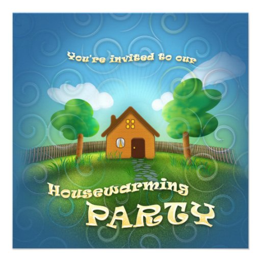 Cute Housewarming Party Invitation (front side)