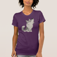 Cute Howling Cartoon Wolf  Women T-Shirt