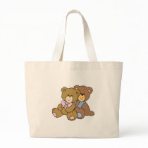 Cute Hugging Friends Bears Canvas Bag