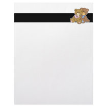 Cute Hugging Friends Bears Custom Letterhead