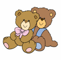 Cute Hugging Friends Bears Photo Cut Outs