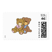Cute Hugging Friends Bears Stamps