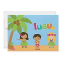 CUTE Hula Birthday Party Invitation