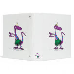 cute hula dancing gecko lizard cartoon binders