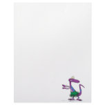 cute hula dancing gecko lizard cartoon letterhead