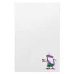 cute hula dancing gecko lizard cartoon custom stationery