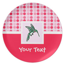 Cute Hummingbird Dinner Plates