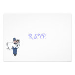 Cute Humorous Bride and Groom Cartoon RSVP Card