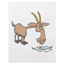 cute hungry goat cartoon full color flyer