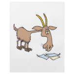 cute hungry goat cartoon flyers