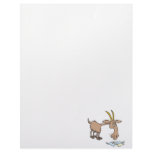 cute hungry goat cartoon letterhead template