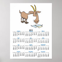 cute hungry goat cartoon posters