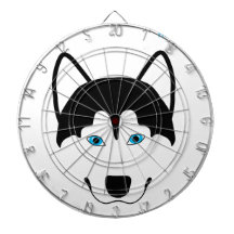 Cute Husky dog breed image Dartboard
