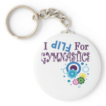 Cute I Flip for Gymnastics Keychain