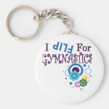 Cute I Flip for Gymnastics Keychain