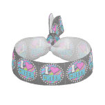 cute i heart love cheer stripes design hair ties