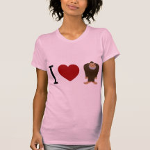 CUTE! I LOVE <3 BIGFOOT design - Finding Bigfoot Tshirt
