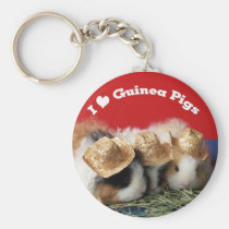 Cute I Love Guinea Pigs Keychain keychains