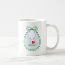 Cute I love Mommy Heart Bib Design Coffee Mug