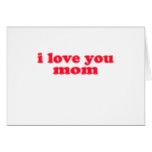 Cute, I love You Mom design Cards