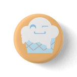 Cute Ice Cream Dish Pinback Button