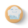 Cute Ice Cream Dish Pinback Button