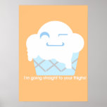 Cute Ice Cream Dish Posters