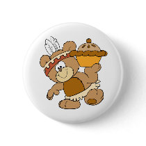 cute indian thanksgiving bear with pie pins