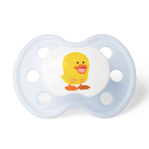 Cute Innocent Cartoon Duckling Pacifier BooginHead Pacifier