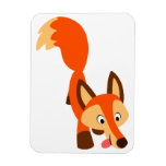 Cute Inquisitive Cartoon Fox Flexible Magnet magnets