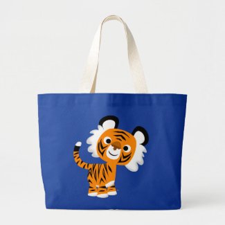 Cute Inquisitive Cartoon Tiger Bag bag