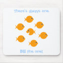 Cute Inspirational Free Spirit Cartoon Mousepad