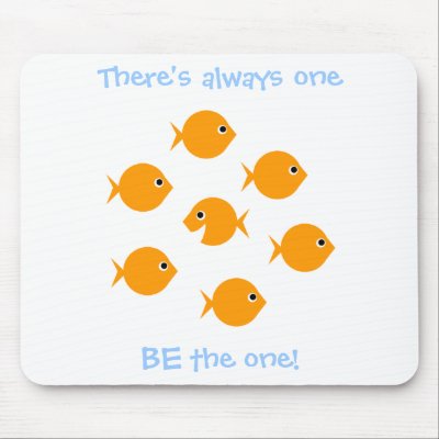Cute Inspirational Free Spirit Cartoon Mousepad by Swisstoons