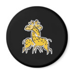 cute intertwined giraffes refrigerator magnet