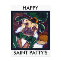 Cute Irish Pug postcards by Pugs_by_Joanne Cute Irish Pug postcards