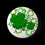 Cute Irish Shamrock Button