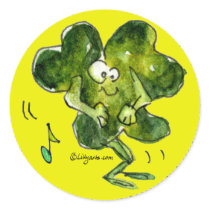 Cute Irish Shamrock n Roll 07 Sticker by zooogle Cute Irish Shamrock n Roll 07 Sticker