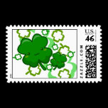Cute Irish Shamrocks Stamp