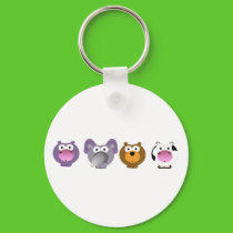 cute Irregular Critters Keychain