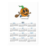 cute jack-o-lantern pumpkin cartoon character business cards
