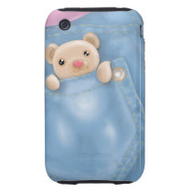cute jean pocket teddy bear tough iphone 3 cover