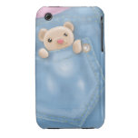 cute jean pocket teddy bear iPhone 3 Case-Mate case
