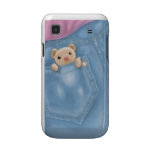 cute jean pocket teddy bear samsung galaxy s case