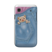 cute jean pocket teddy bear samsung galaxy s case