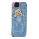 cute jean pocket teddy bear case-mate iphone 4 cases