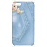cute jean pocket teddy bear case for iPhone 5C