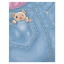 cute jean pocket teddy bear flyer