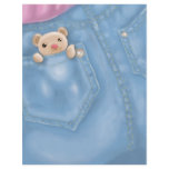 cute jean pocket teddy bear flyers